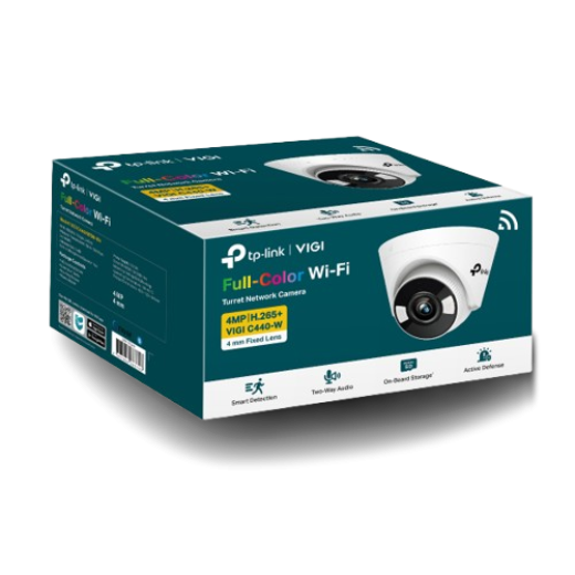 VIGI 4MP Full-Color Wi-Fi Turret Network Camera 2.8mm (VIGI C440)