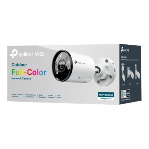 VIGI 4MP Outdoor Full-Color Bullet Network Camera (InSight S345)