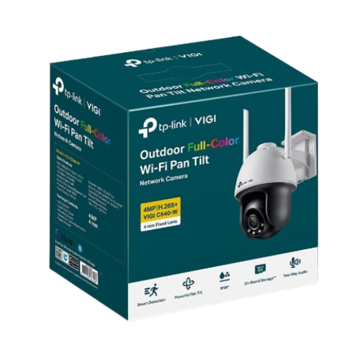 VIGI 4MP Outdoor Full-Color Wi-Fi Pan Tilt Network Camera (VIGI C540-W)